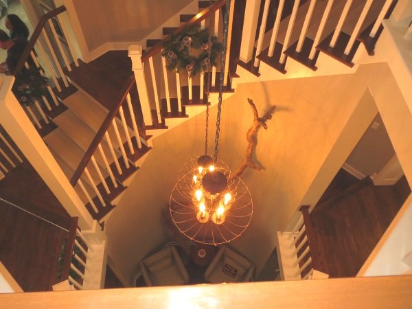Spiral staircase at 2014 BIA Parade of Homes in Trail's End