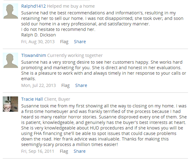 Trulia Testimonials for Susanne Novak, RE/MAX 24/7 Dublin OH