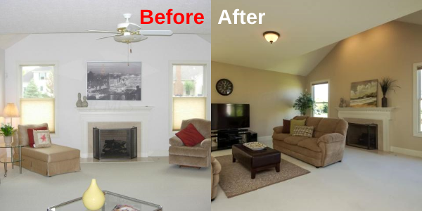 Family Room - BeforeAfter