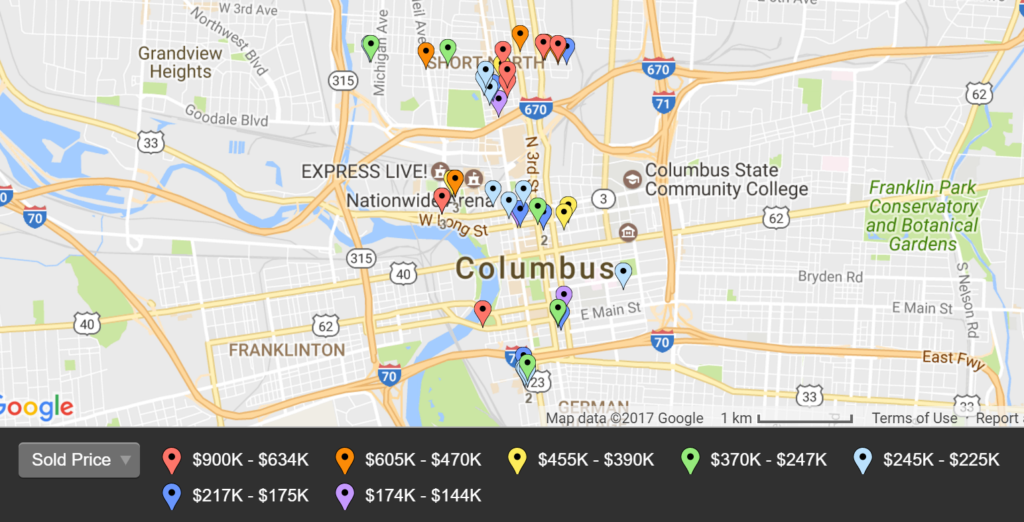 Downtown Columbus Home Sales in April May 2017